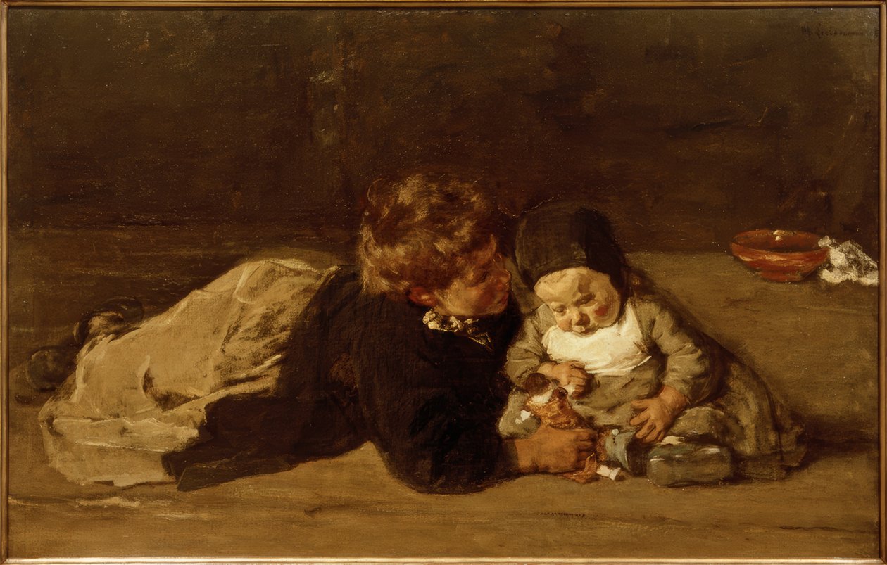 Geschwister - Spielende Kinder tekijältä Max Liebermann