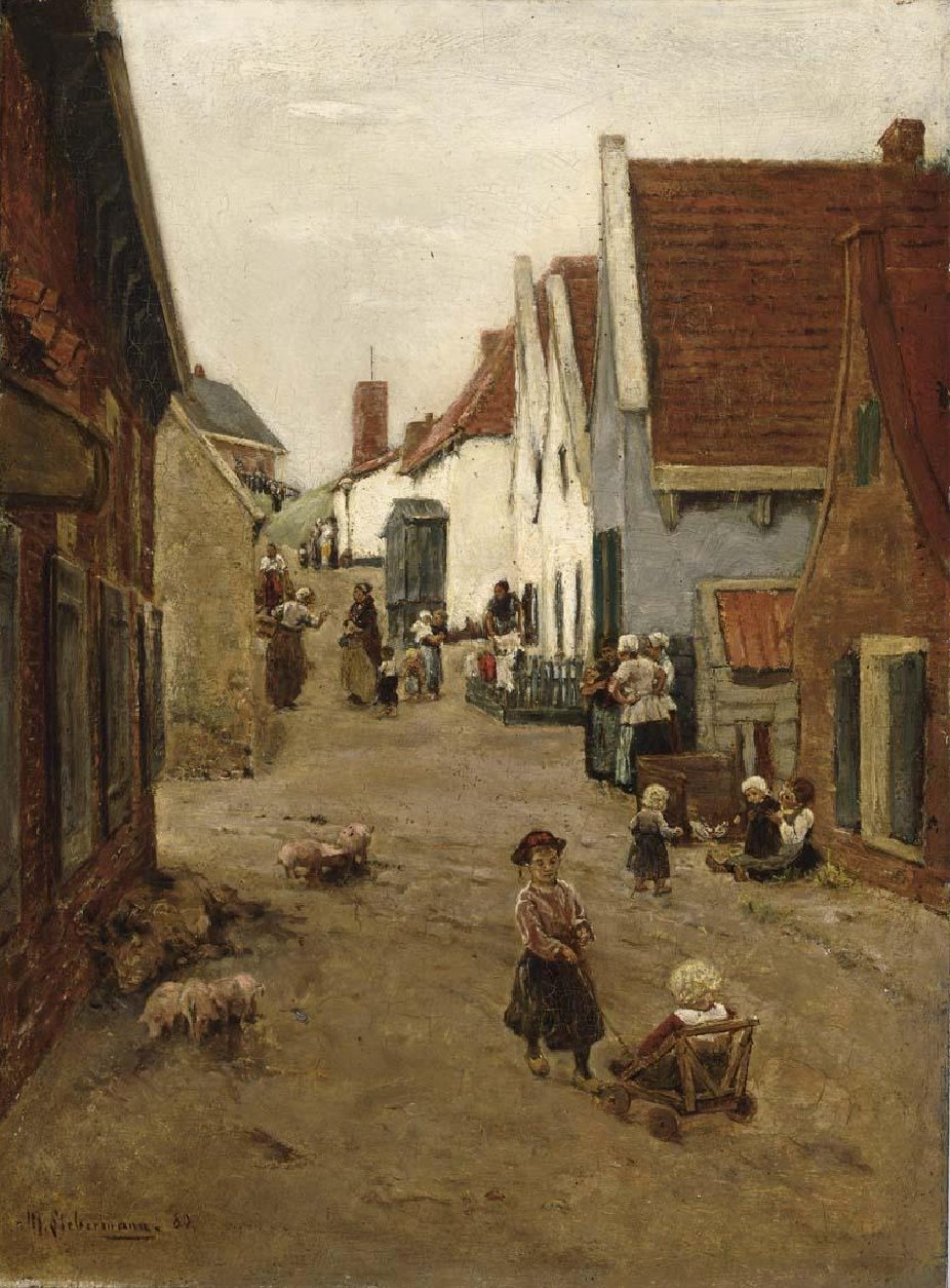Holländische Dorfstraße tekijältä Max Liebermann