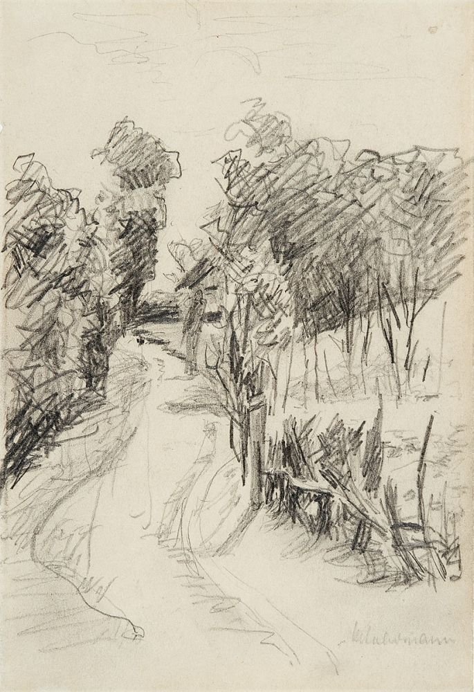 Holländische Landschaft mit Weg tekijältä Max Liebermann