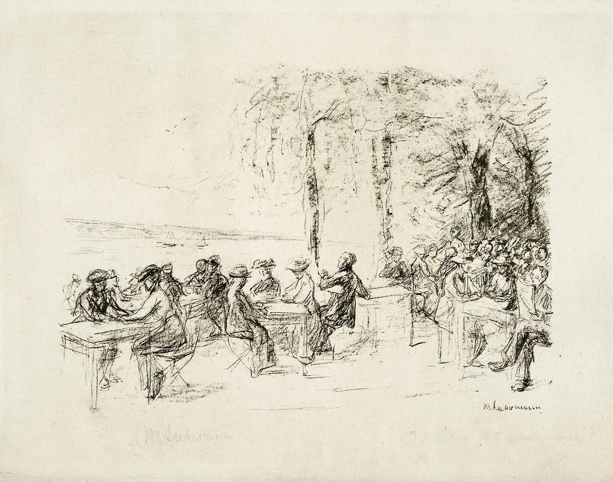 Kaffeegarten ja Havel tekijältä Max Liebermann
