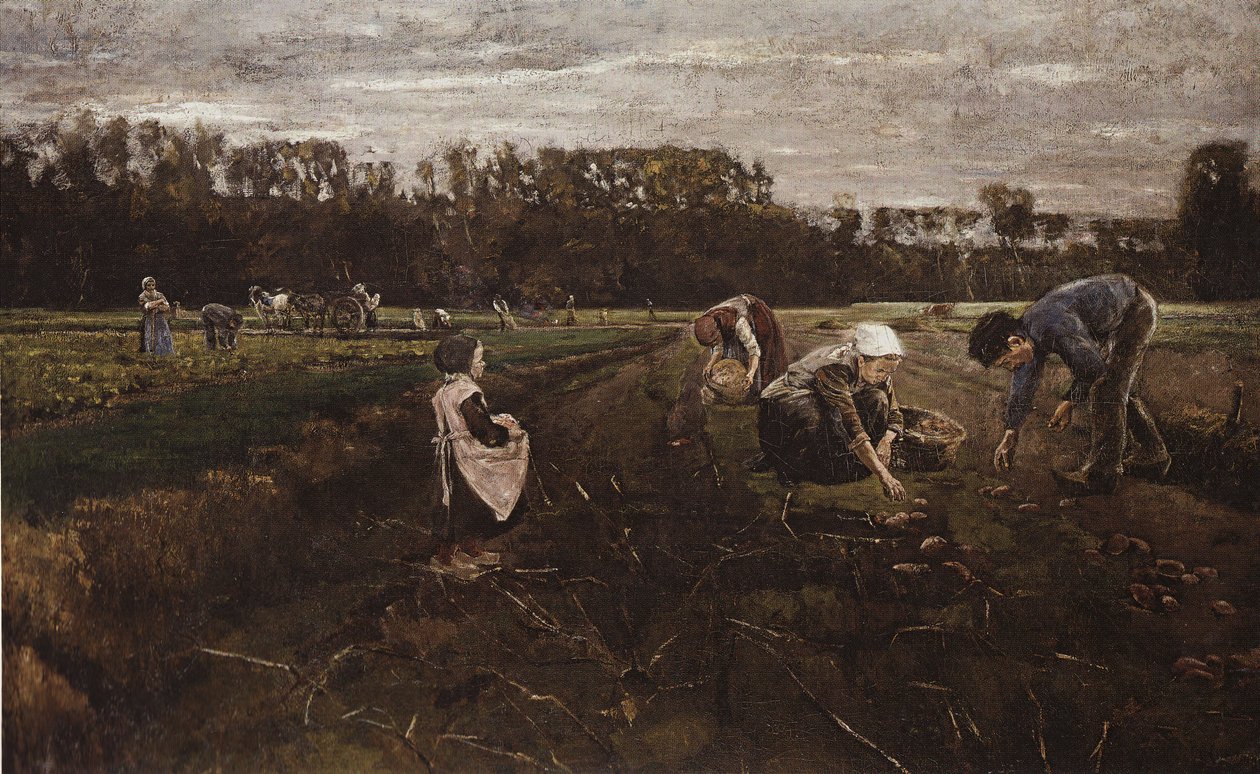 Kartoffelernte von Barbizon tekijältä Max Liebermann