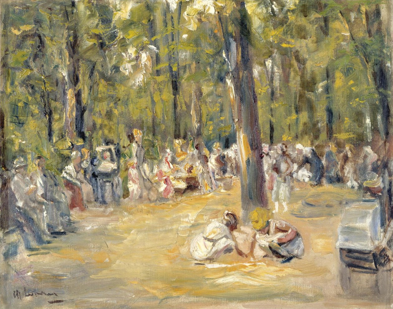 Kinderspielplatz im Berliner Tiergarten tekijältä Max Liebermann