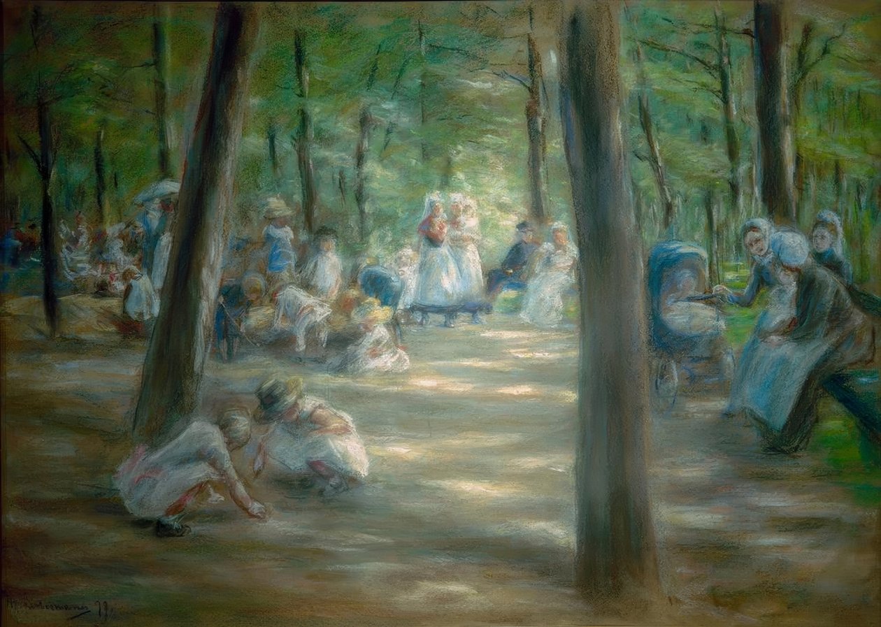 Kinderspielplatz Berliner Tiergartenissa tekijältä Max Liebermann