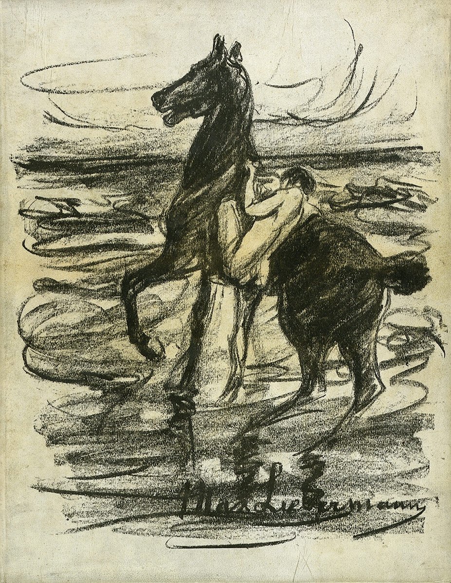 Nackter Reiter am Strande tekijältä Max Liebermann
