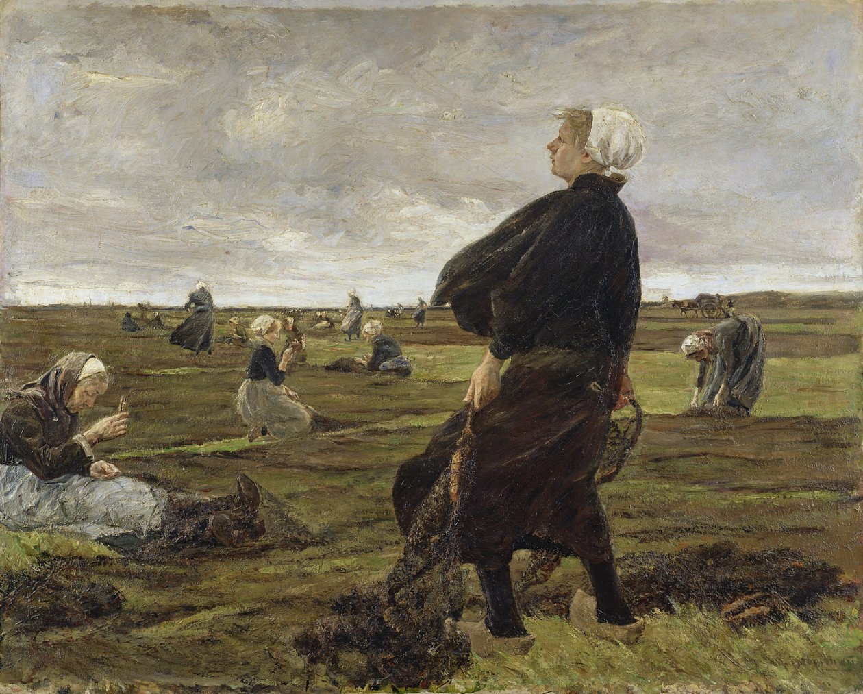 Verkkojen korjaaminen, 1889 (katso lisätietoja numerosta 144755) tekijältä Max Liebermann