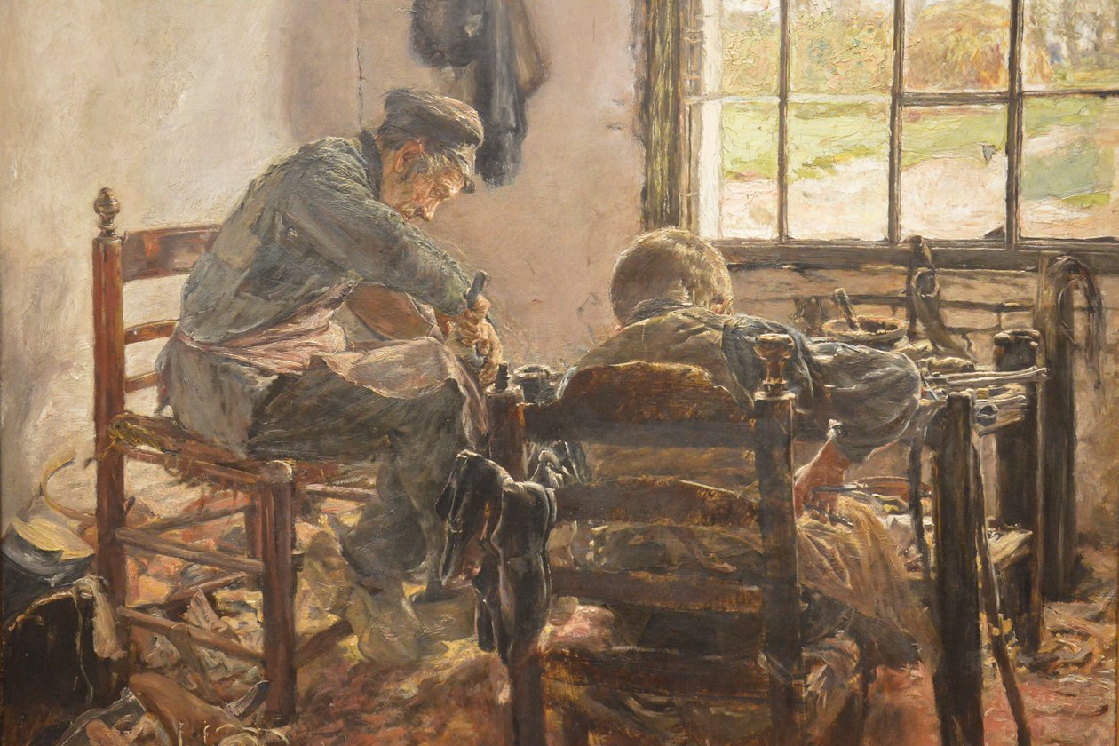 Schusterwerkstatt tekijältä Max Liebermann