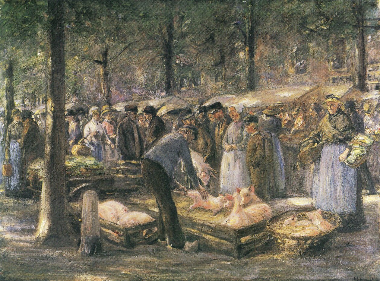 Schweinemarkt Haarlemissa tekijältä Max Liebermann
