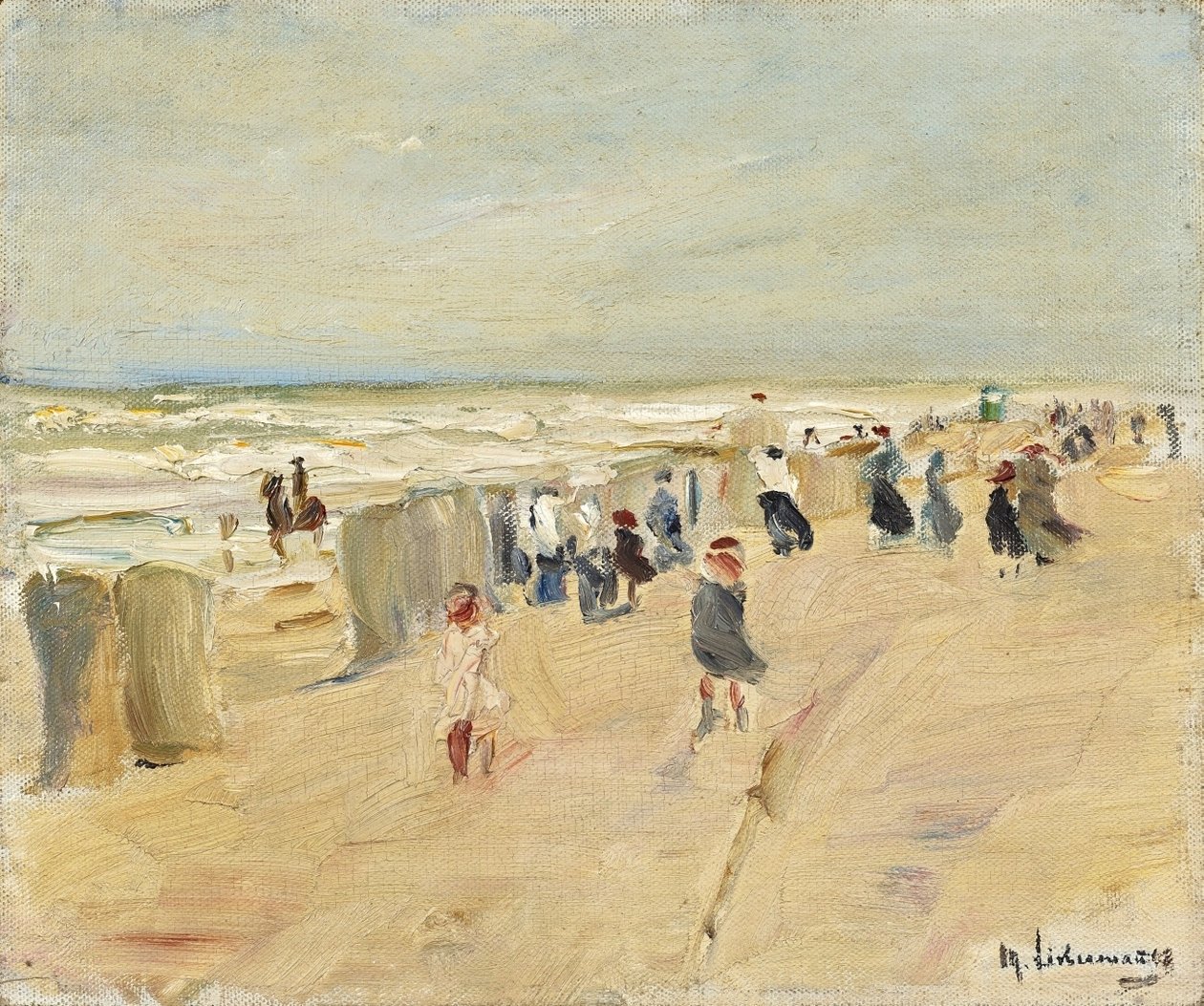 Strand paikassa Nordwijk bei Sturm tekijältä Max Liebermann