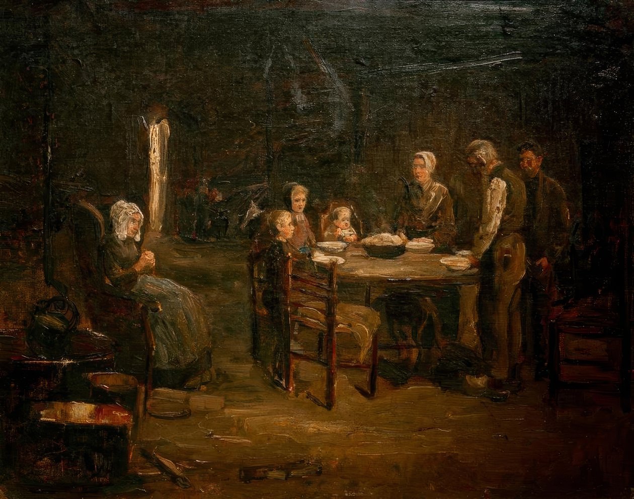 Studie zum Tischgebet tekijältä Max Liebermann