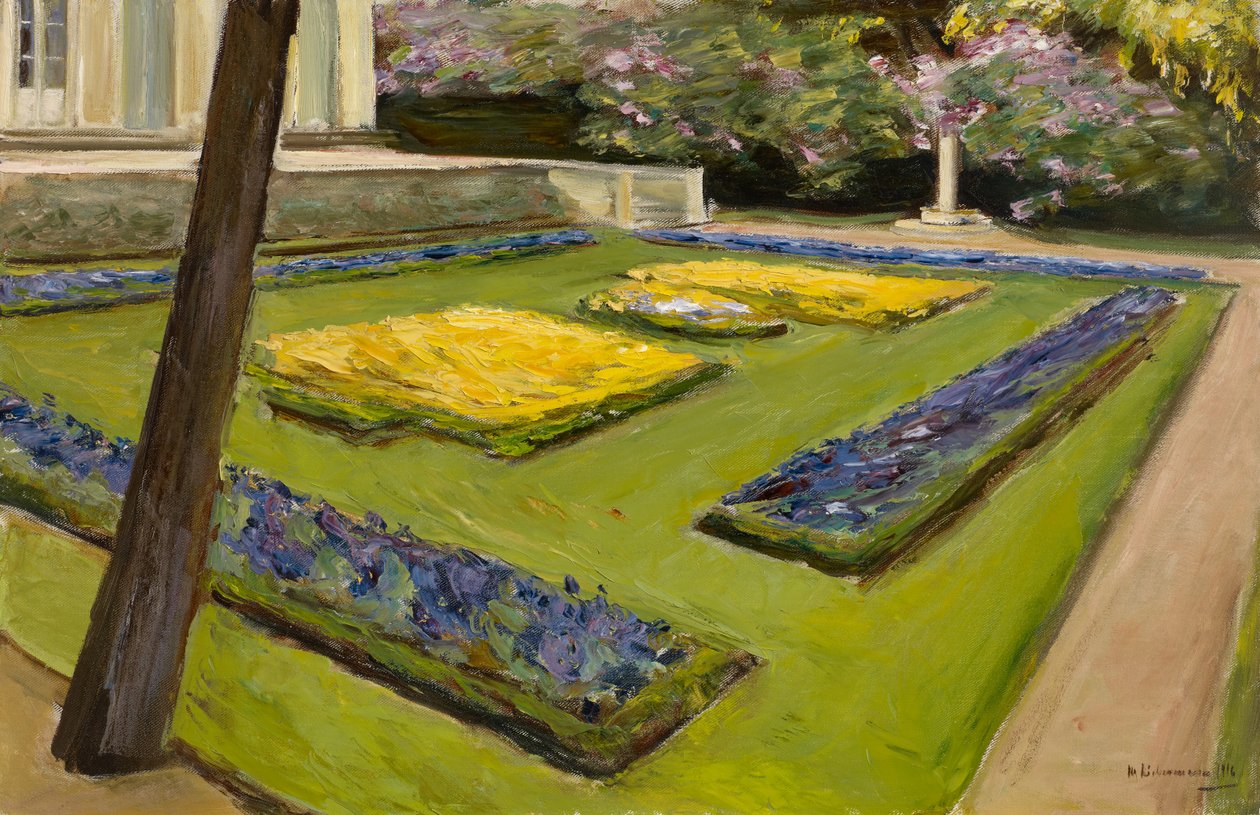 Terassi puutarhassa lähellä Wannsee-järveä luoteeseen päin, 1916 tekijältä Max Liebermann