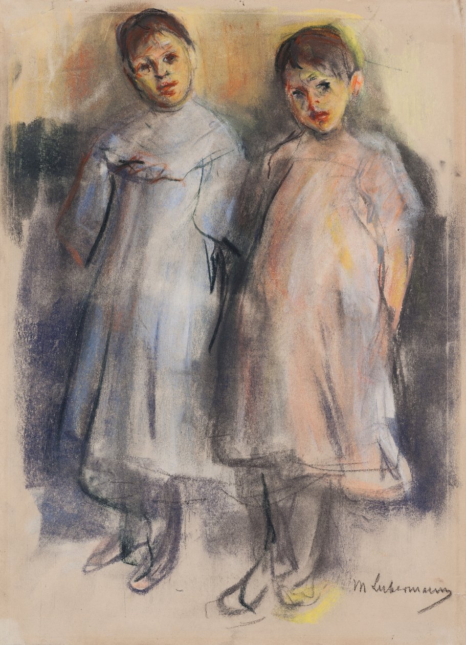 Kaksi pientä tyttöä, n. 1902 tekijältä Max Liebermann