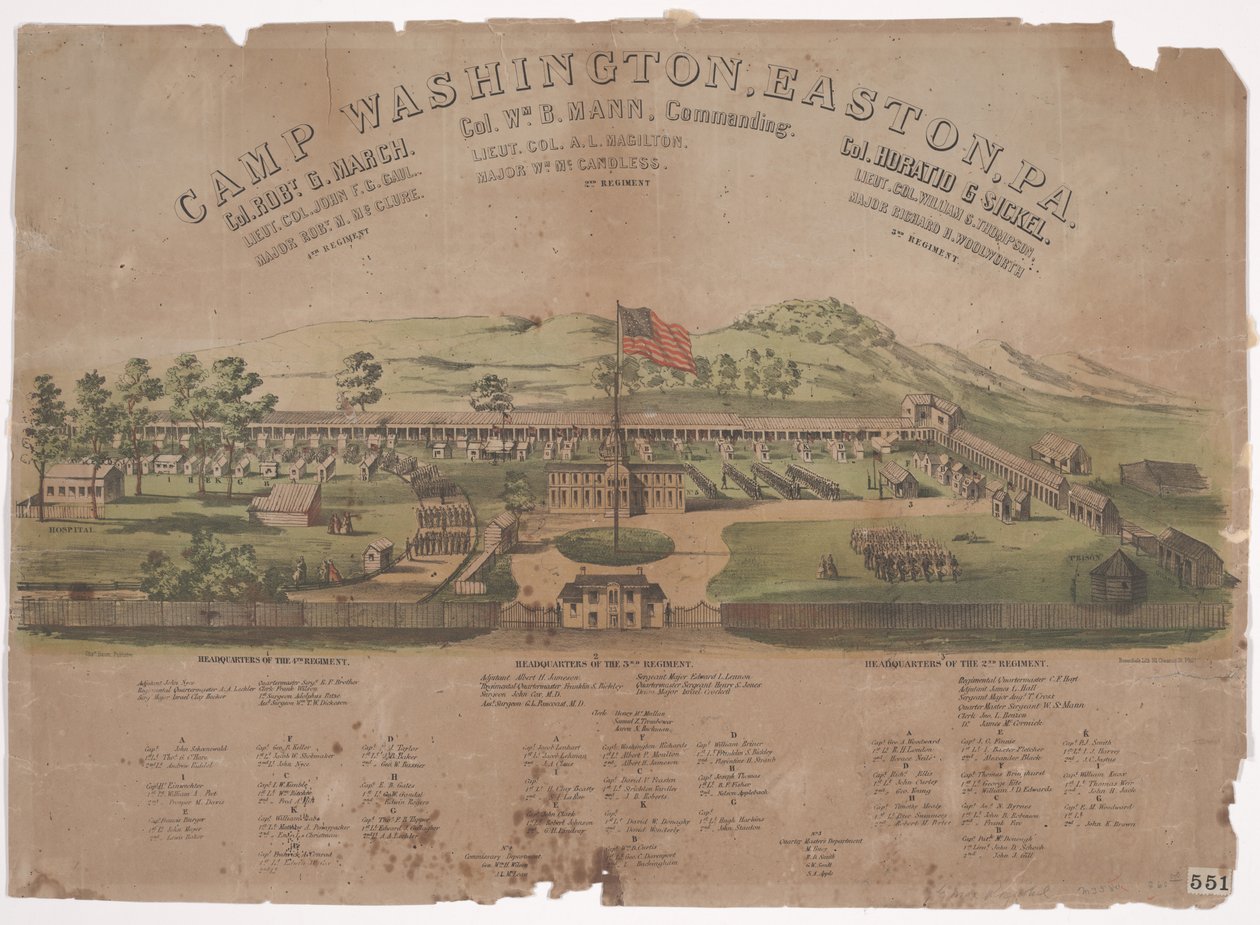 Camp Washington, Easton, PA (chromolitho) tekijältä Max Rosenthal