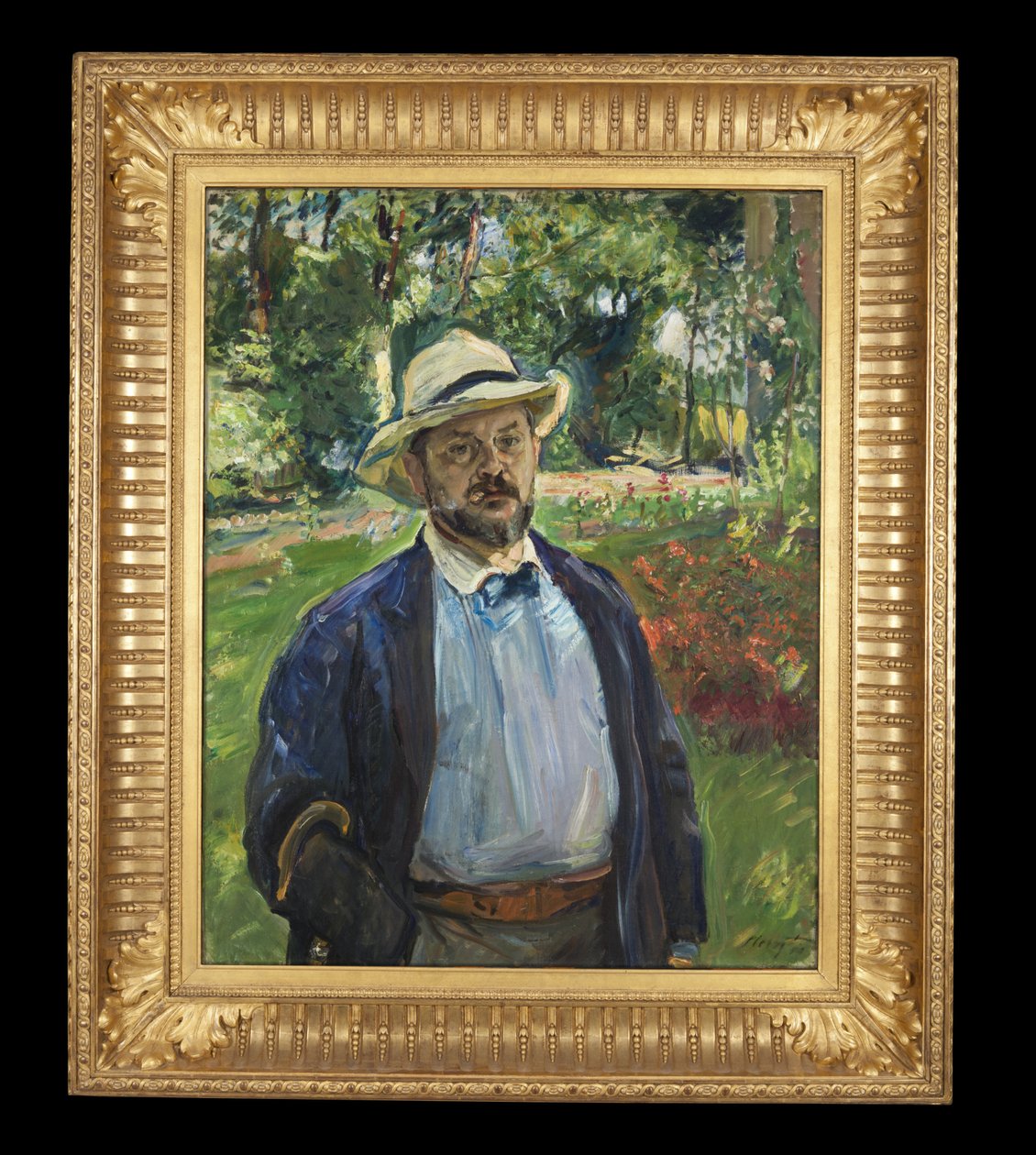 Omakuva Godramsteinin puutarhassa, 1910 tekijältä Max Slevogt