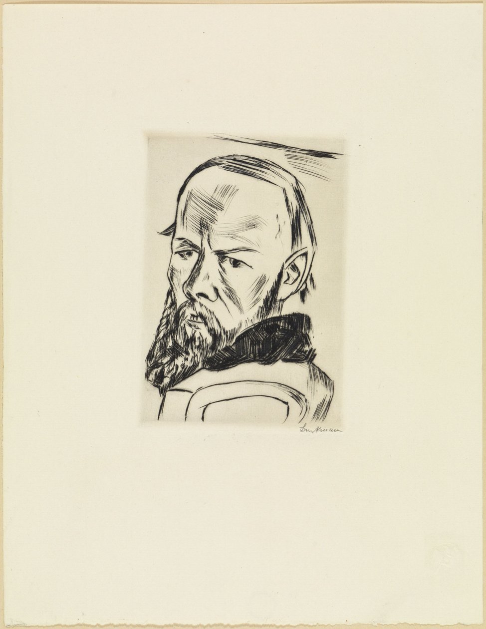 Dostojevskin muotokuva tekijältä Max Beckmann