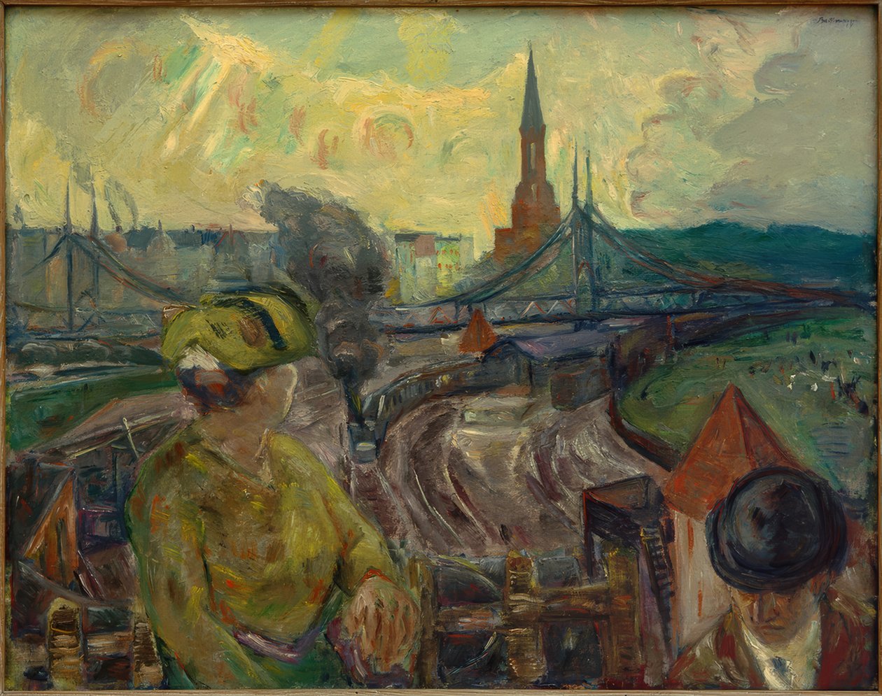Näkymä Gesundbrunnen-rautatieasemalle tekijältä Max Beckmann