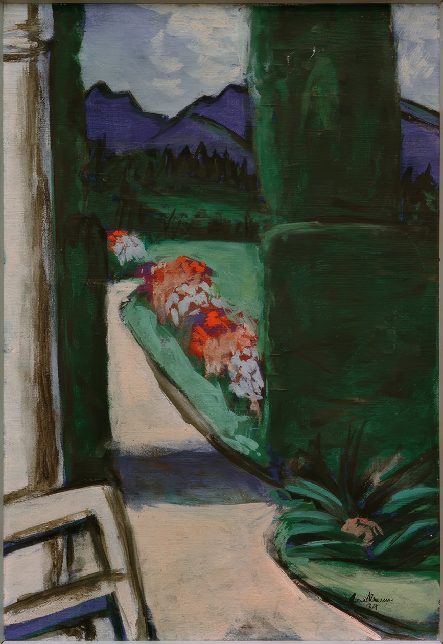 Näkymä paviljongista. Ohlstadt tekijältä Max Beckmann