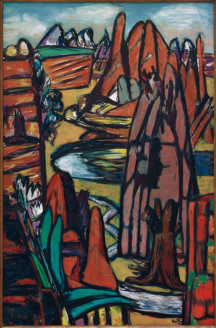 Boulder-Felslandschaft tekijältä Max Beckmann