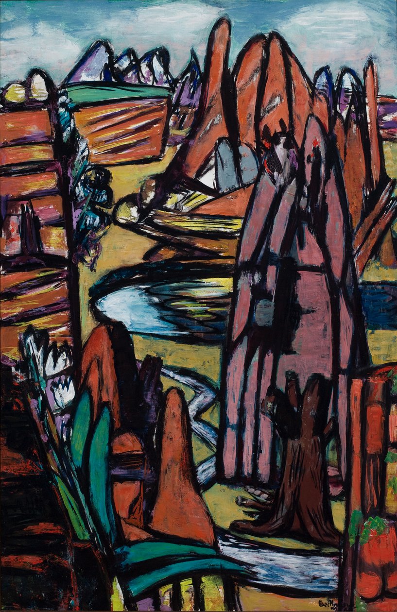 Boulder - Kalliomaisema tekijältä Max Beckmann
