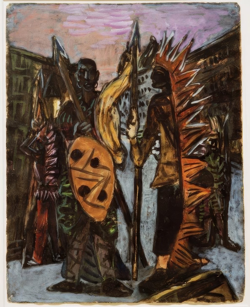 Pojat leikkivät intialaista tekijältä Max Beckmann