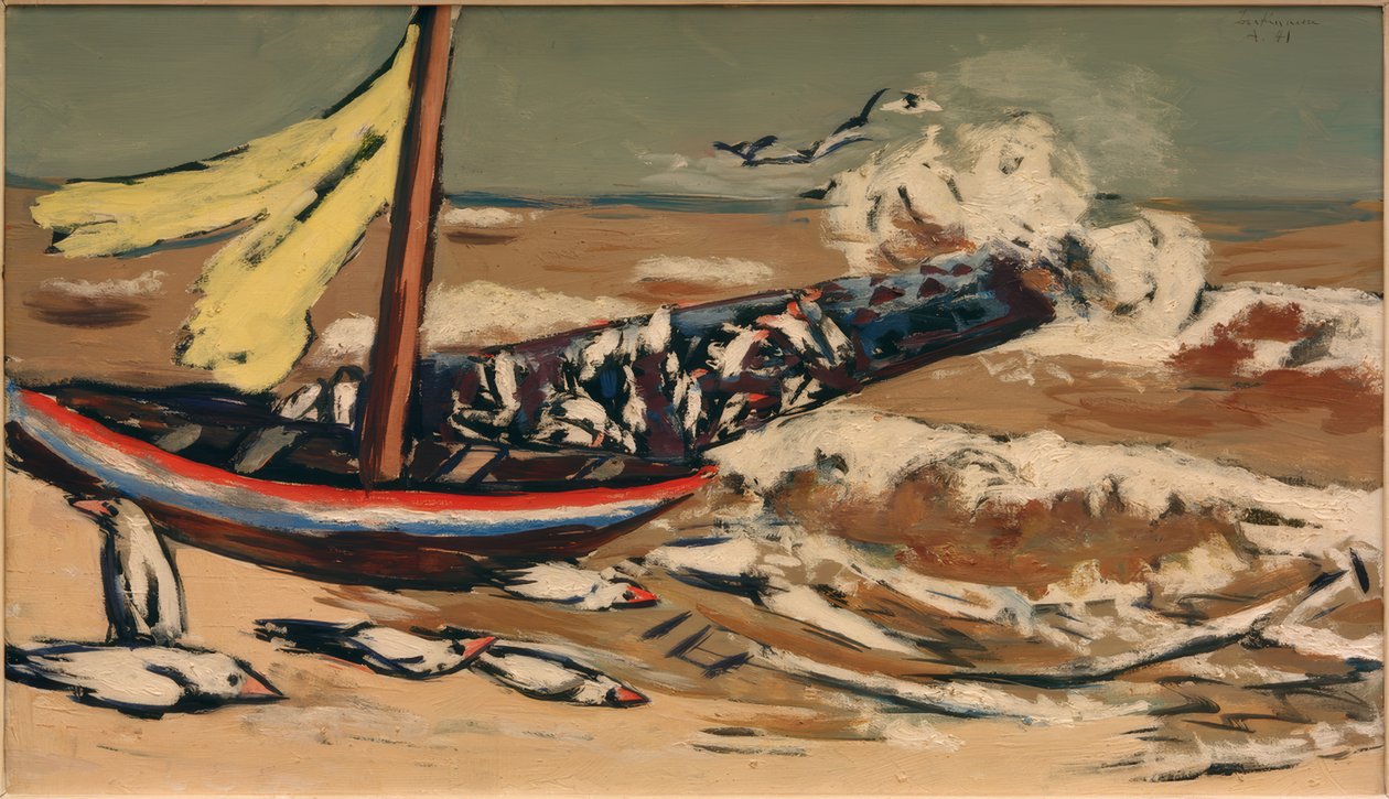 Ruskea meri lokkien kanssa tekijältä Max Beckmann