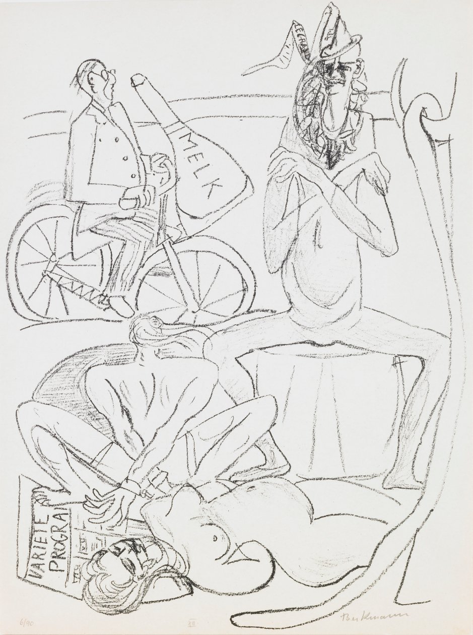 Sirkus, levy 12 portfoliosta "Päivä ja unelma" tekijältä Max Beckmann