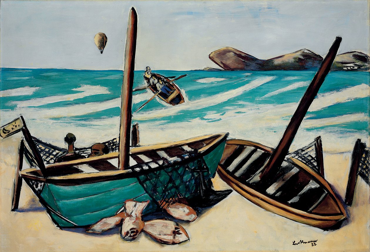 Rannikkomaisema ilmapallolla tekijältä Max Beckmann