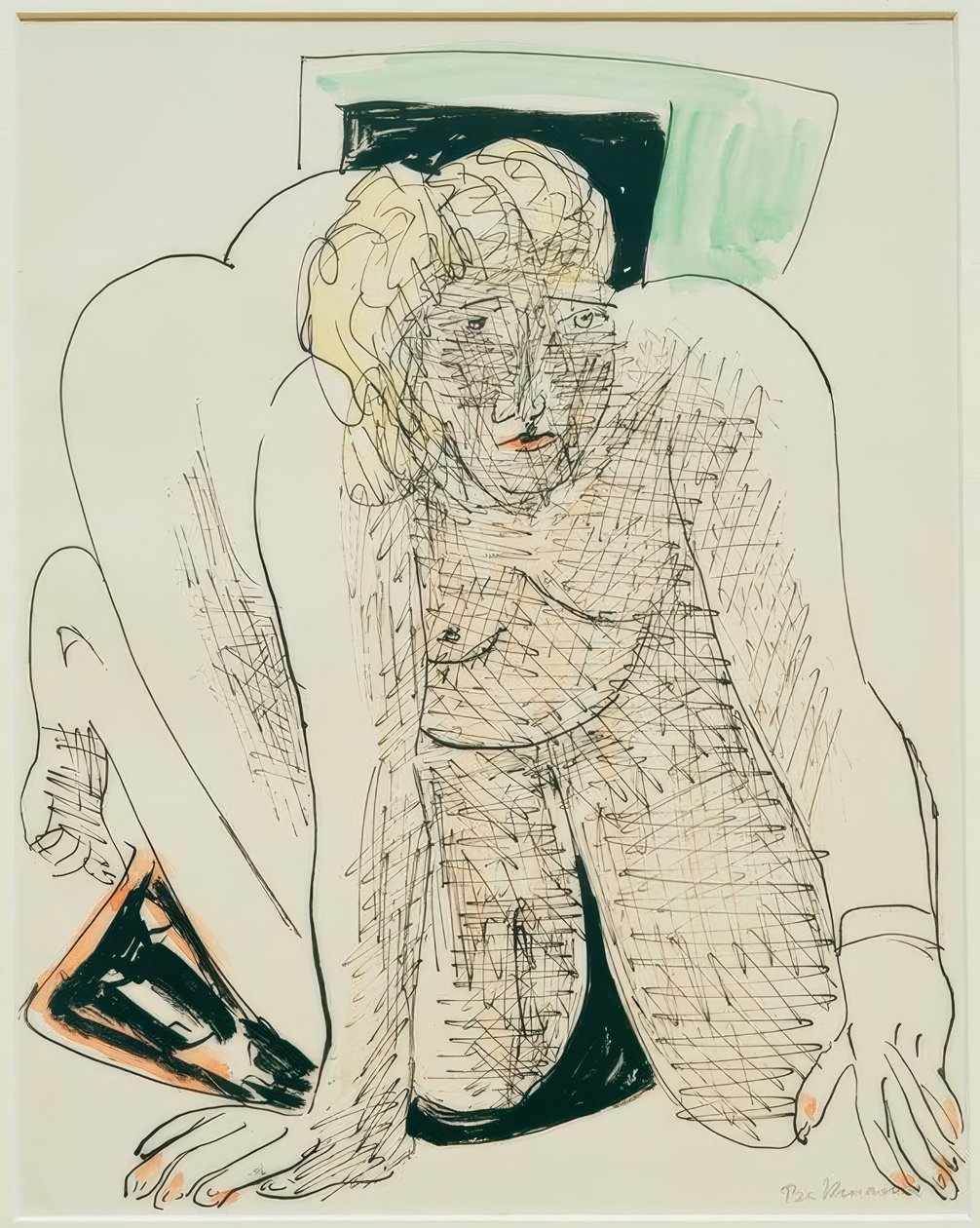 Ryömivä nainen tekijältä Max Beckmann