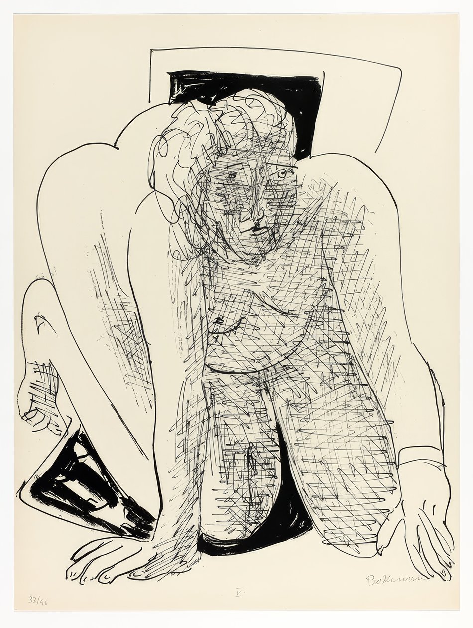 Crawling Woman, levy viisi elokuvasta Day and Dream tekijältä Max Beckmann