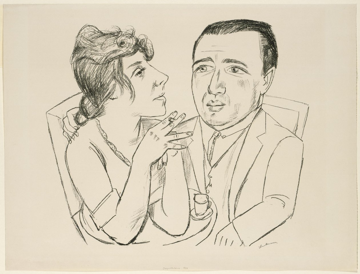 Kaksoismuotokuva: I.B. Neumann ja Martha Stern tekijältä Max Beckmann