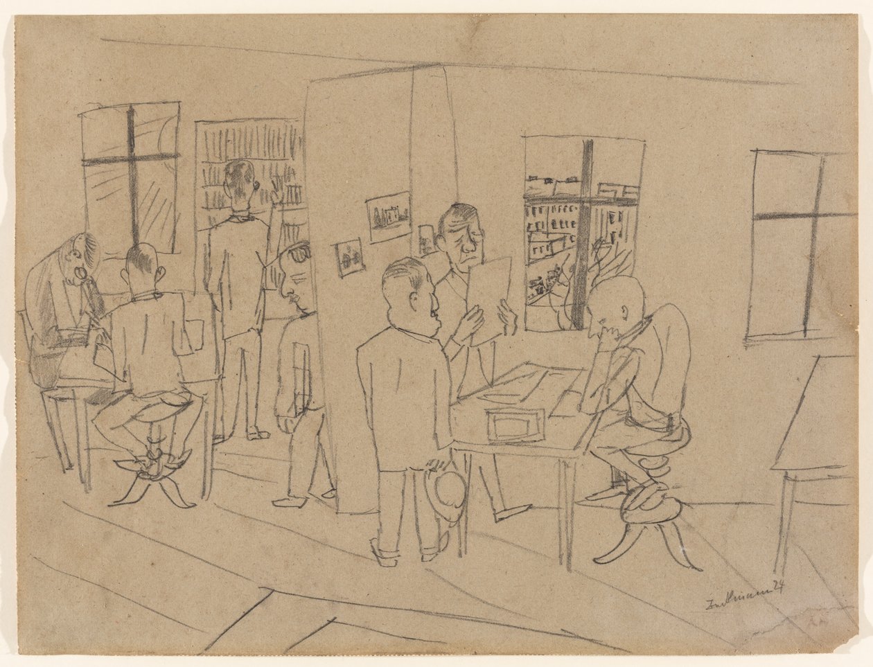 Toimitushuone tekijältä Max Beckmann