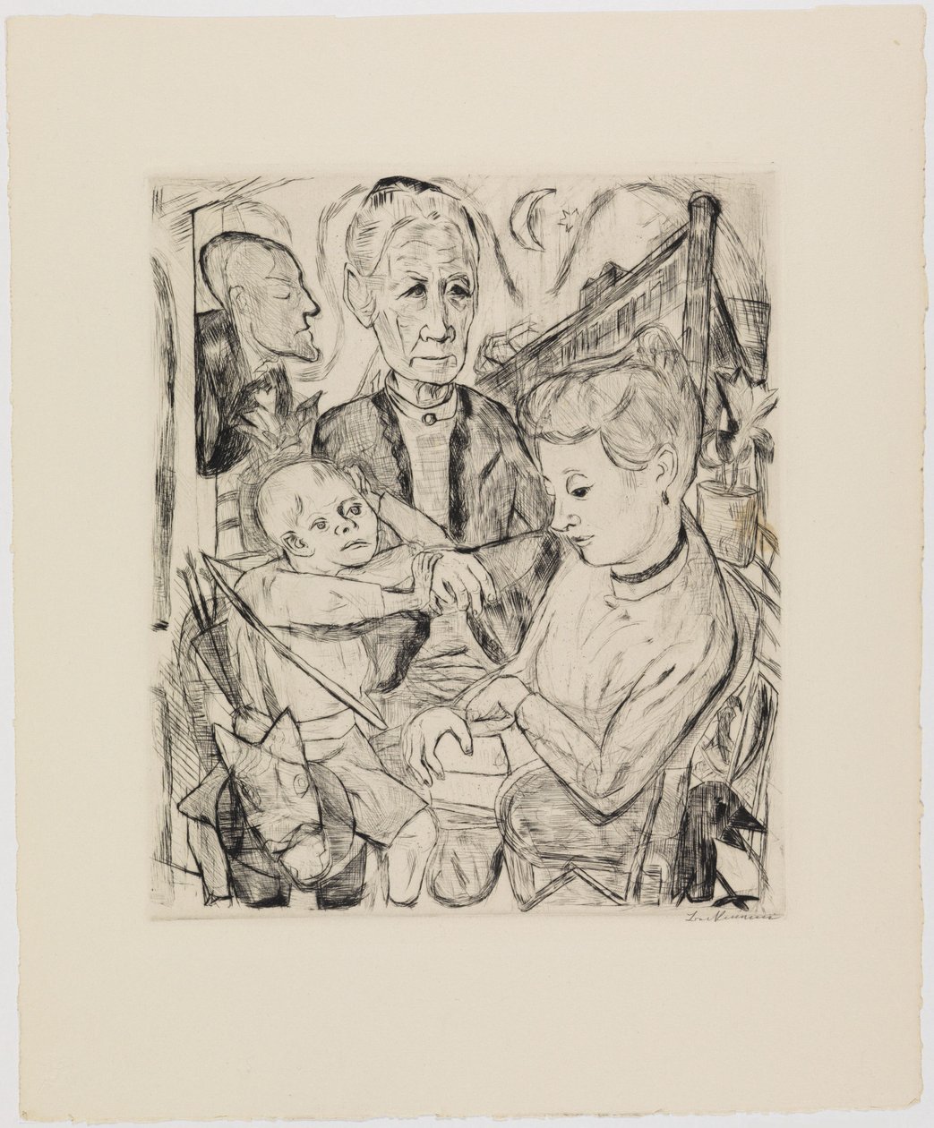 Perhekohtaus (Beckmannin perhe) tekijältä Max Beckmann
