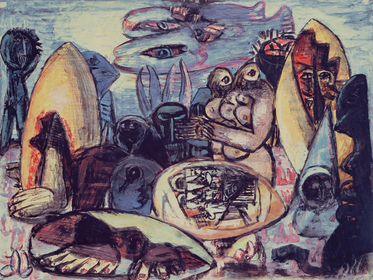 Fantastinen maisema tekijältä Max Beckmann