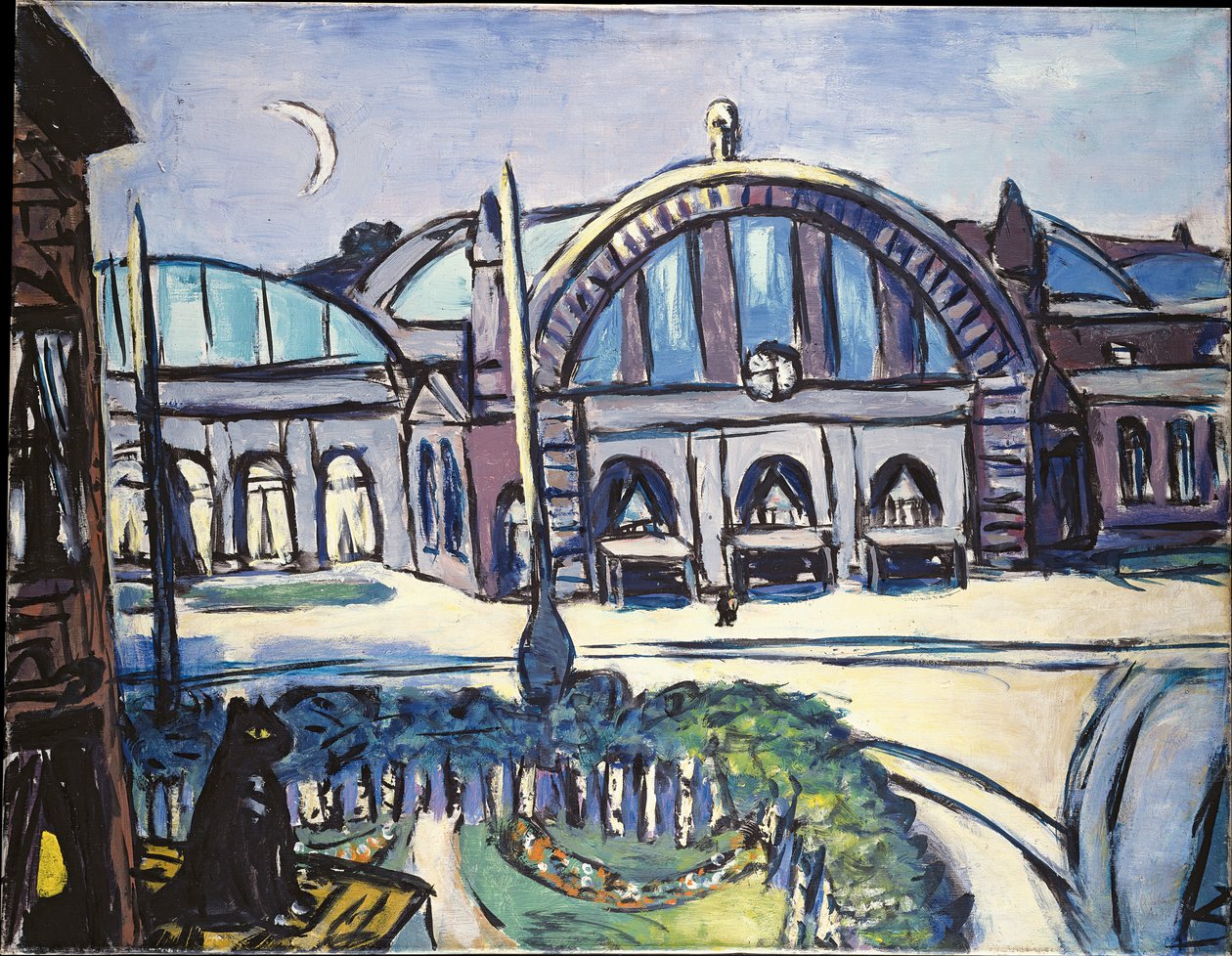 Frankfurtin päärautatieasema tekijältä Max Beckmann