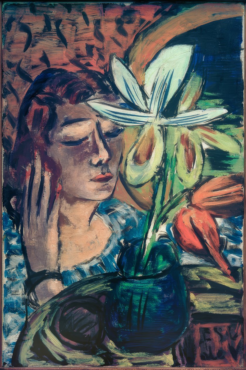 Nainen orkidealla tekijältä Max Beckmann
