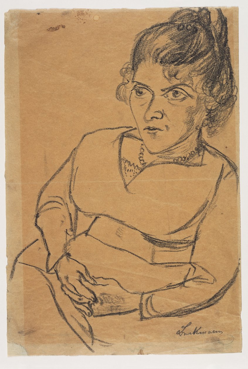 Fridel Battenberg, Halbfigur, sitzend tekijältä Max Beckmann