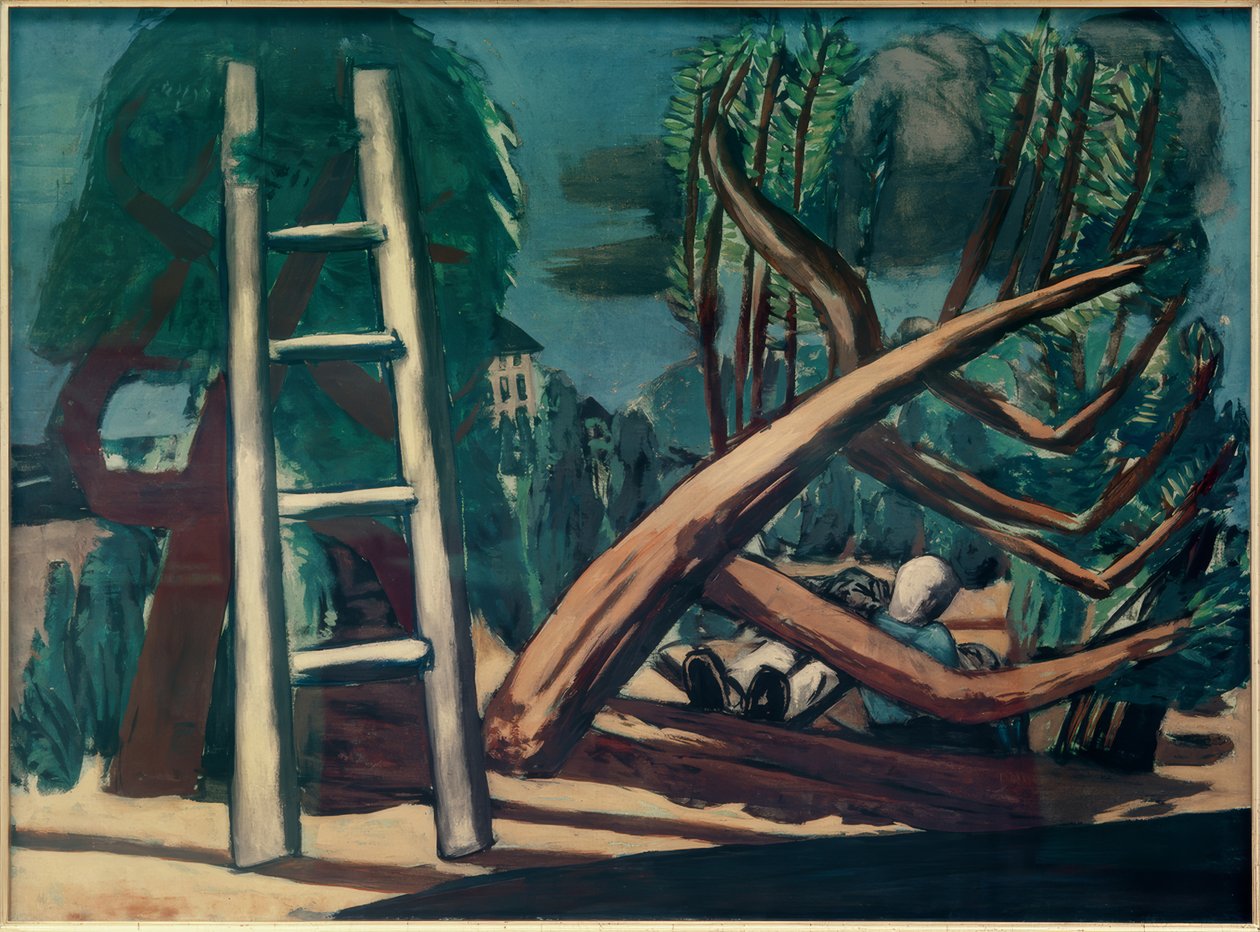 Suuri ukkosmyrsky maisema tekijältä Max Beckmann