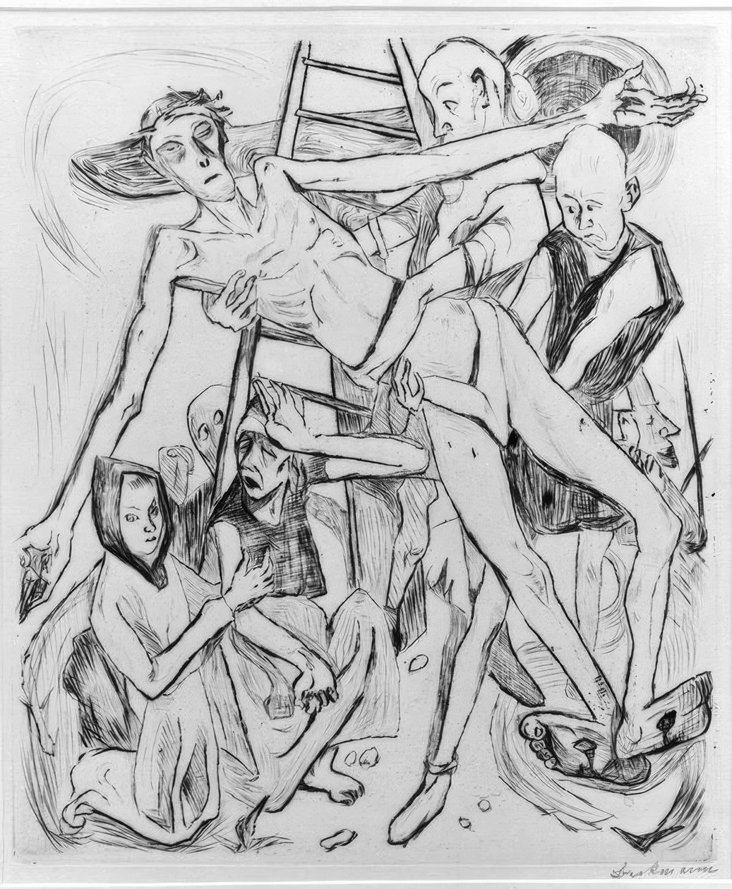 Puolitoimi kissan kanssa tekijältä Max Beckmann