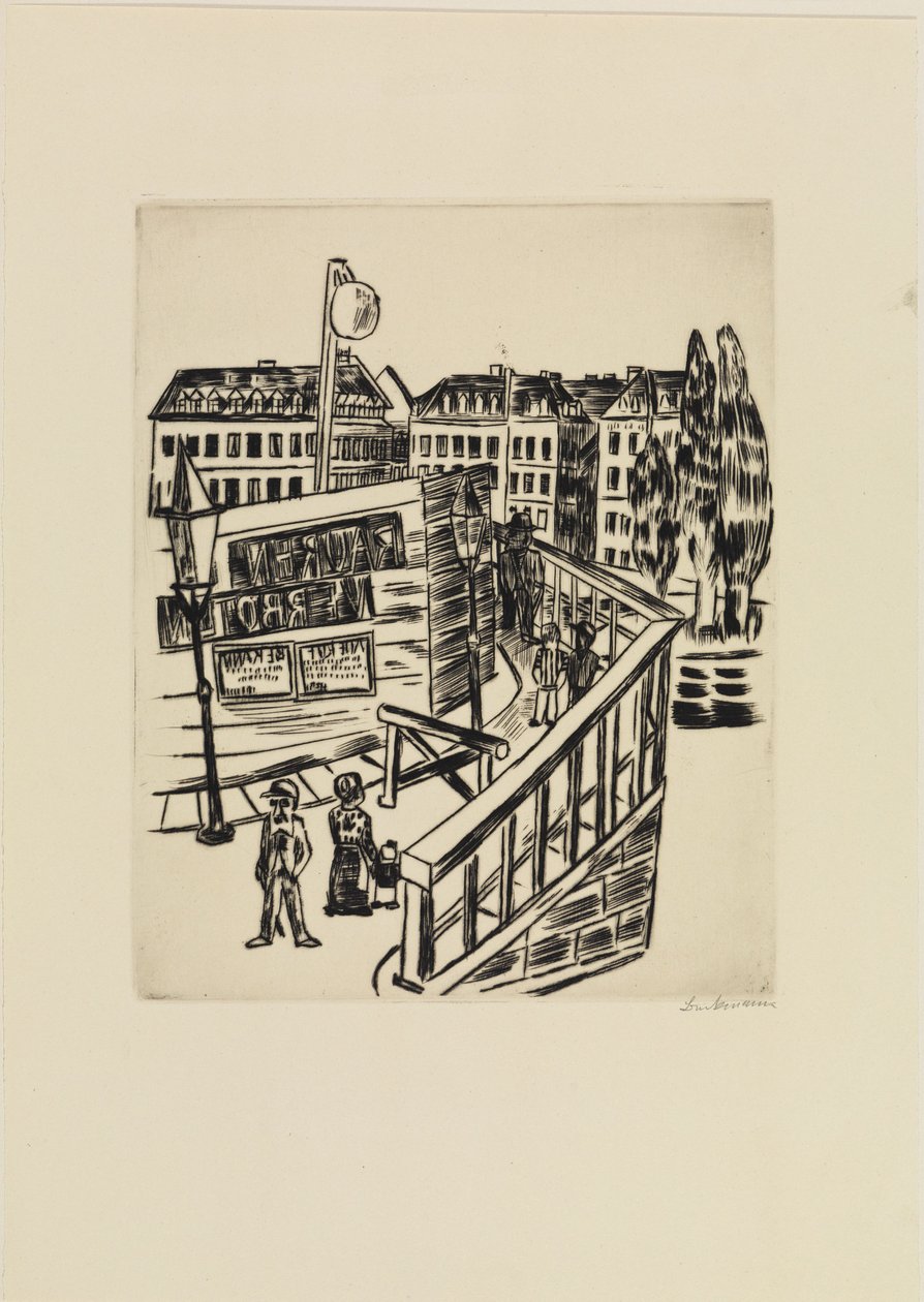 Puusilta (esikaupunkikatu) tekijältä Max Beckmann