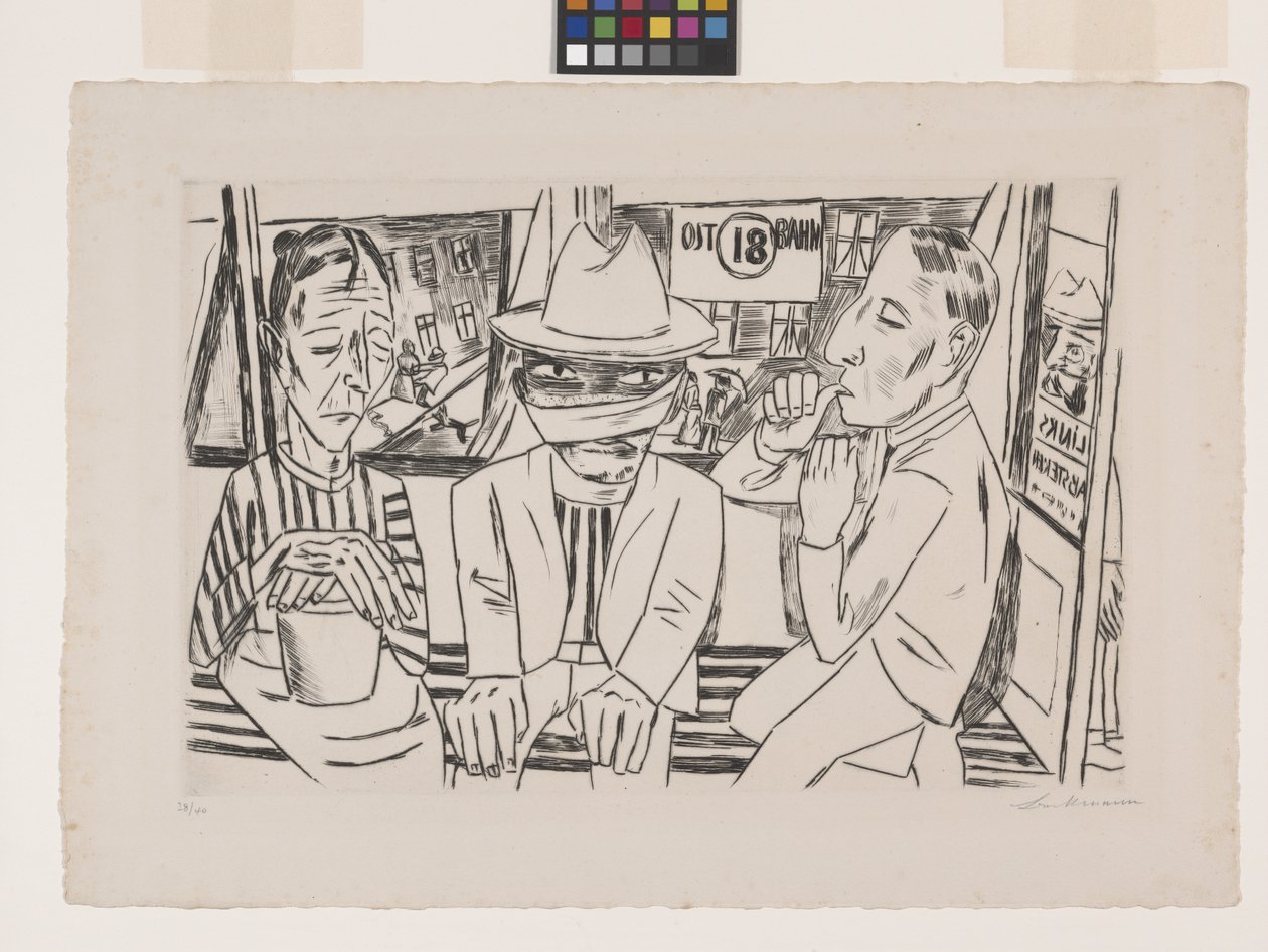 Raitiovaunussa tekijältä Max Beckmann