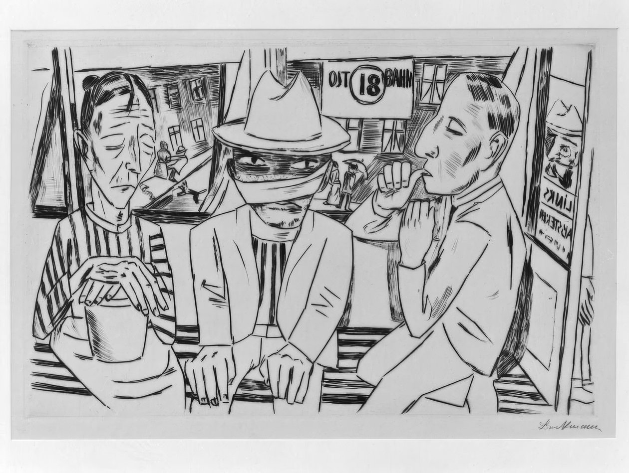 Raitiovaunussa tekijältä Max Beckmann