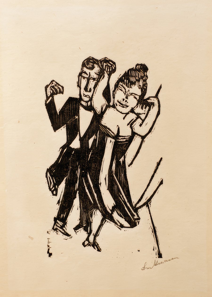 Pieni tanssiva pariskunta tekijältä Max Beckmann