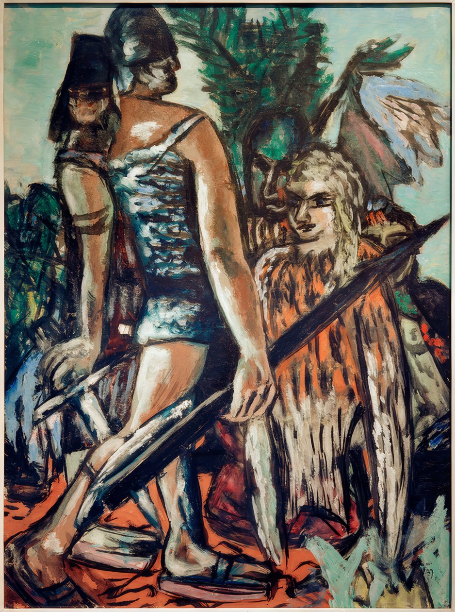 Soturi ja lintu nainen tekijältä Max Beckmann