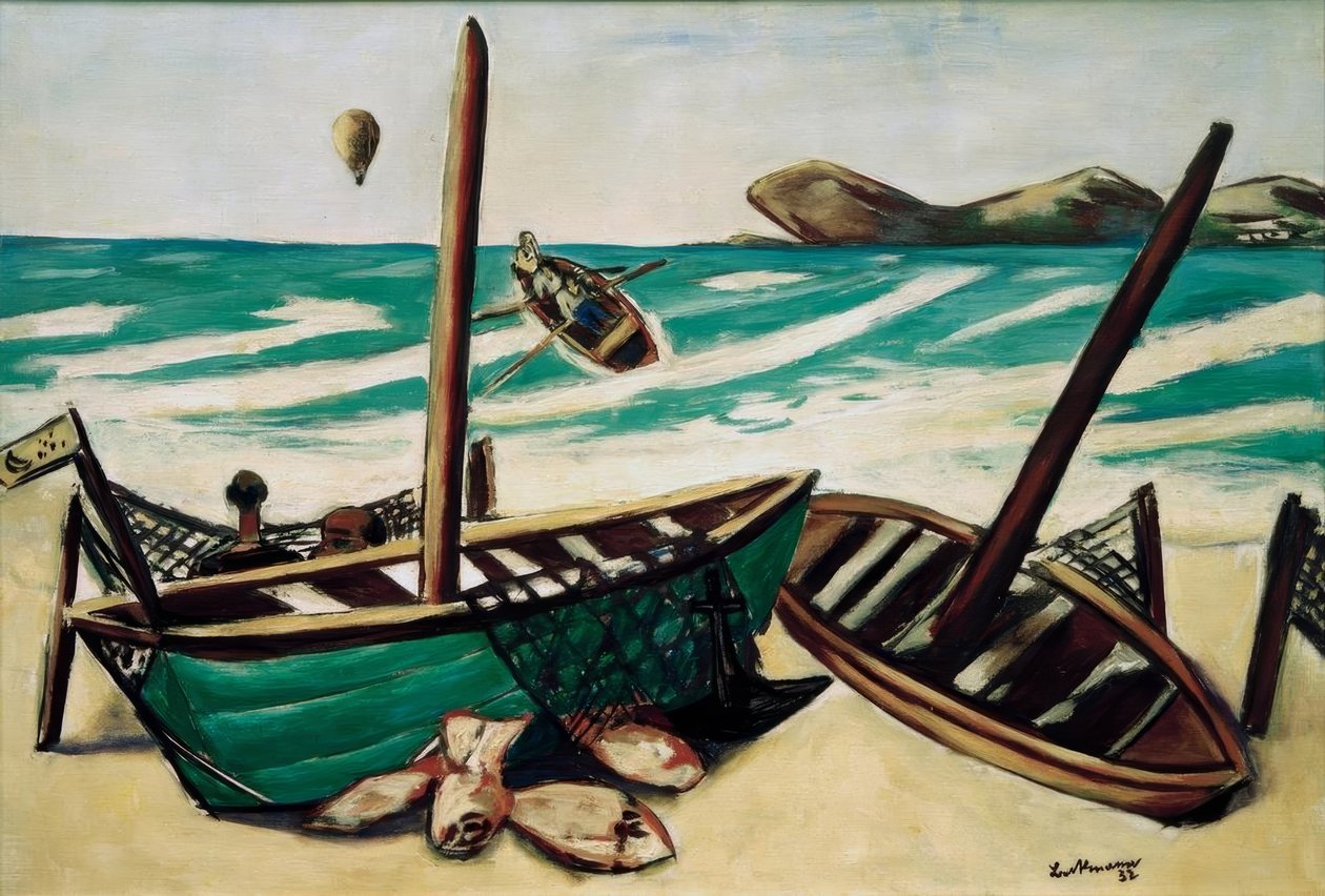 Rannikkomaisema ilmapallolla tekijältä Max Beckmann