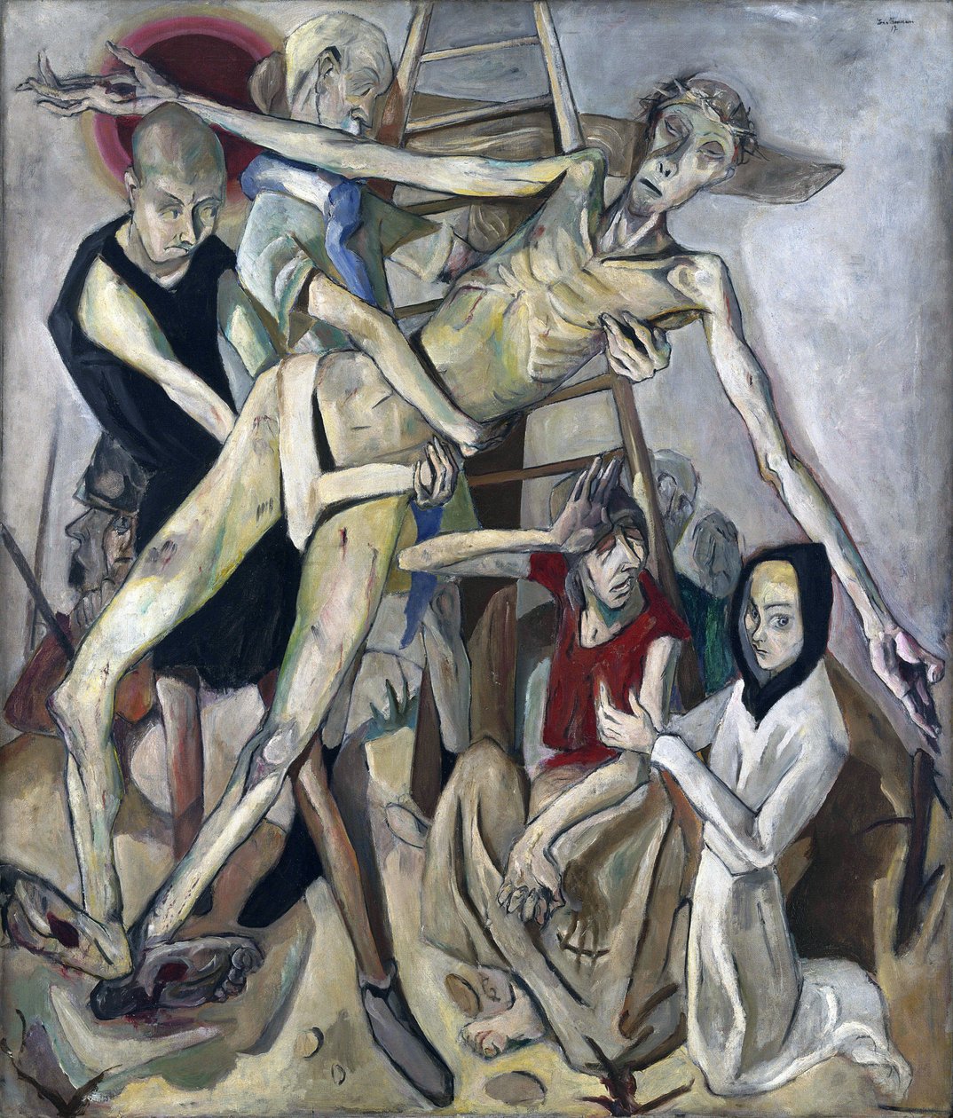 Laskeutuminen ristiltä. Max Beckmannin (1884-1950) maalaus öljy kankaalle tekijältä Max Beckmann