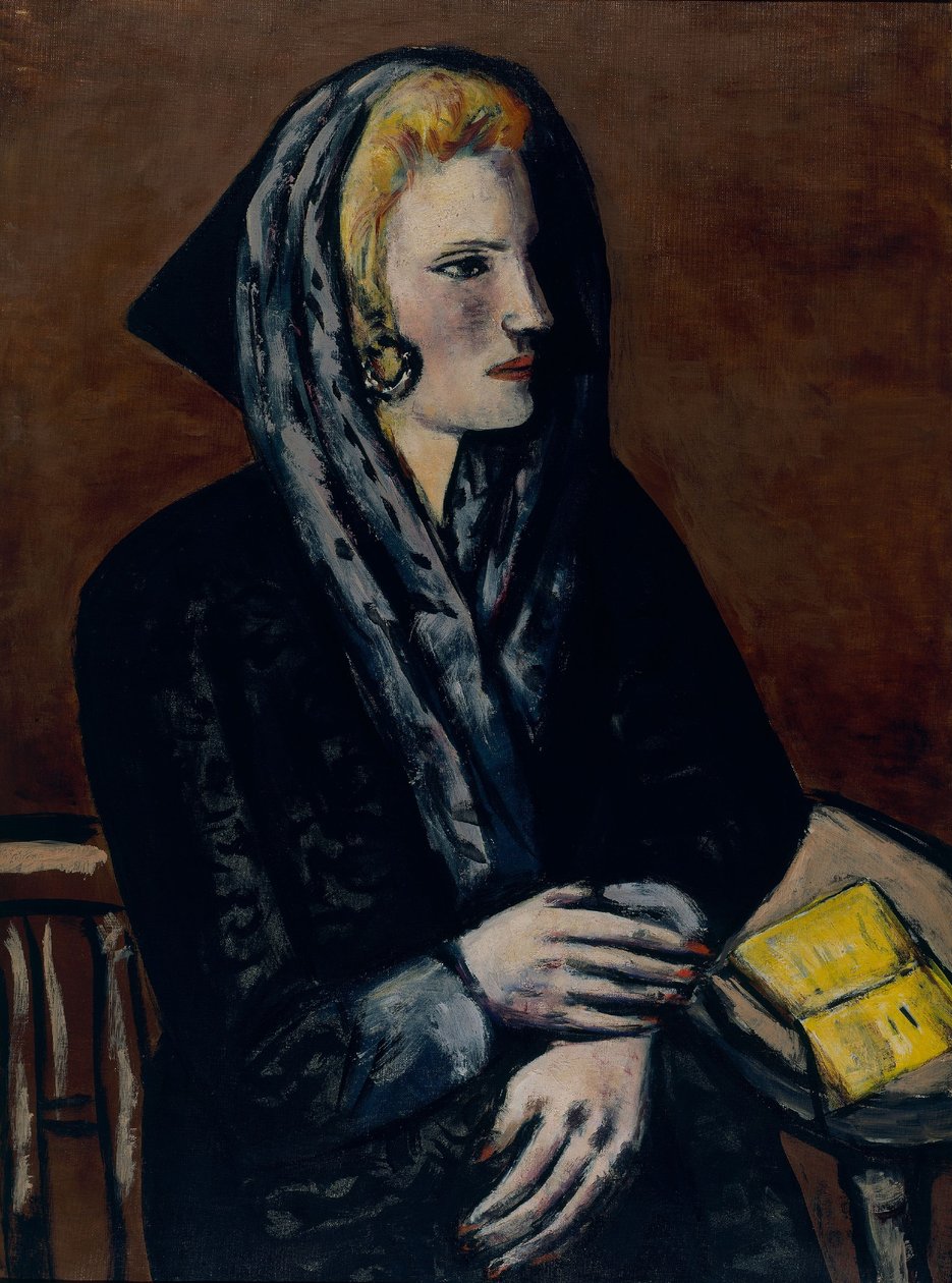 Nainen harmaan kapusiinin kanssa tekijältä Max Beckmann