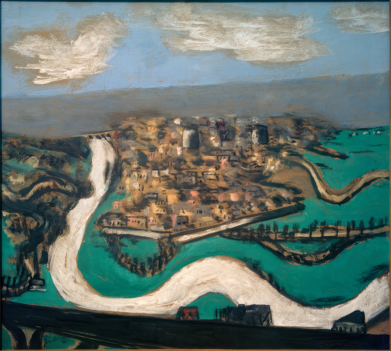 Maisema lähellä Saint-Germainia tekijältä Max Beckmann