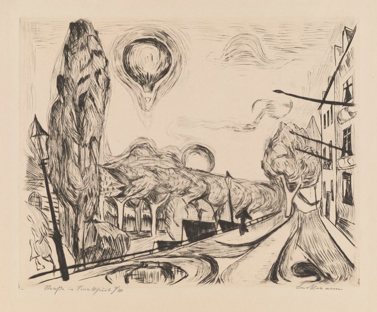 Maisema ilmapallon kanssa tekijältä Max Beckmann