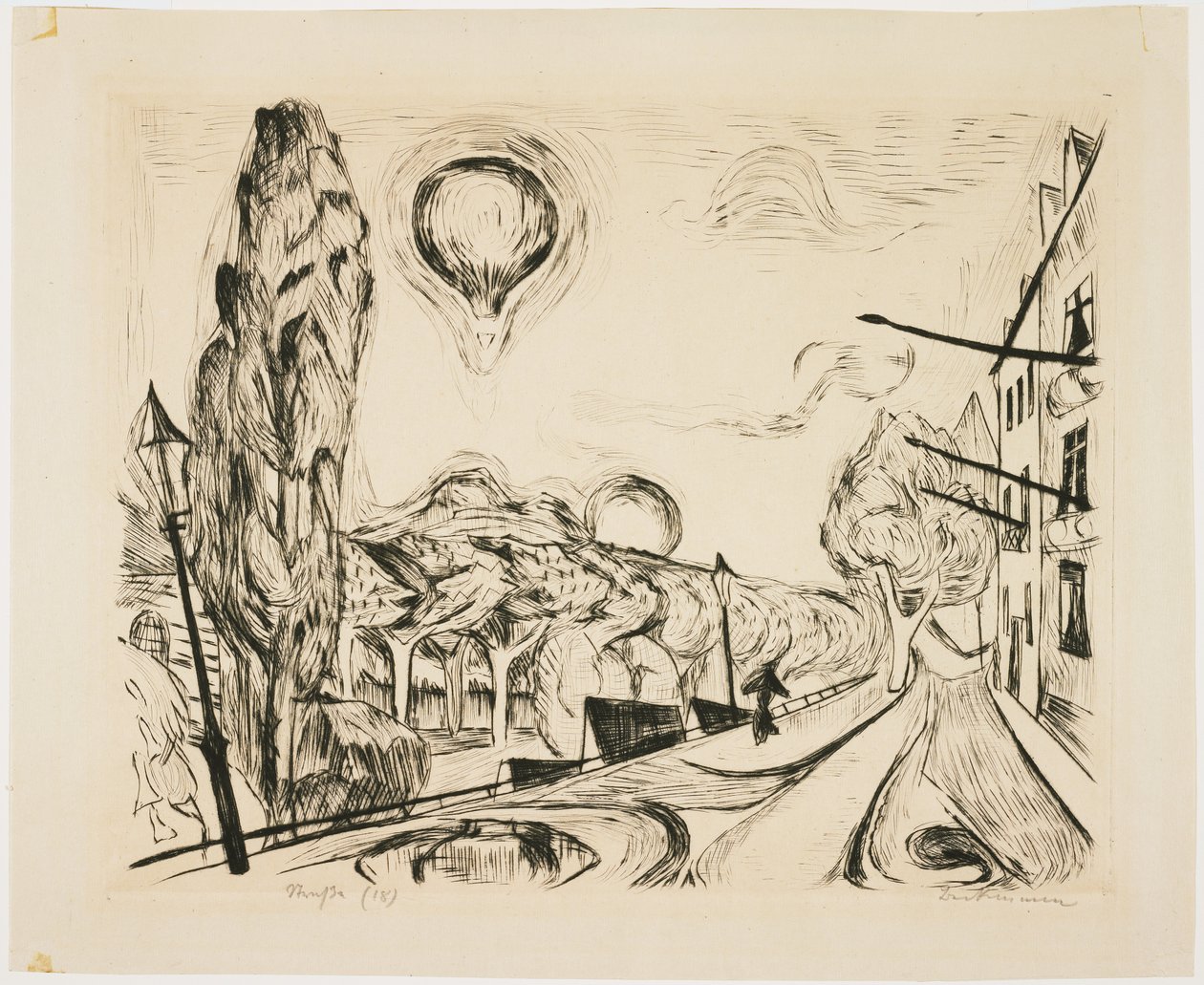 Maisema ilmapallon kanssa tekijältä Max Beckmann