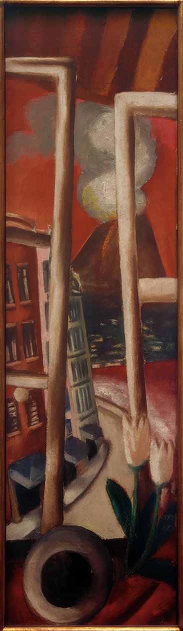 Maisema Vesuviuksen kanssa tekijältä Max Beckmann