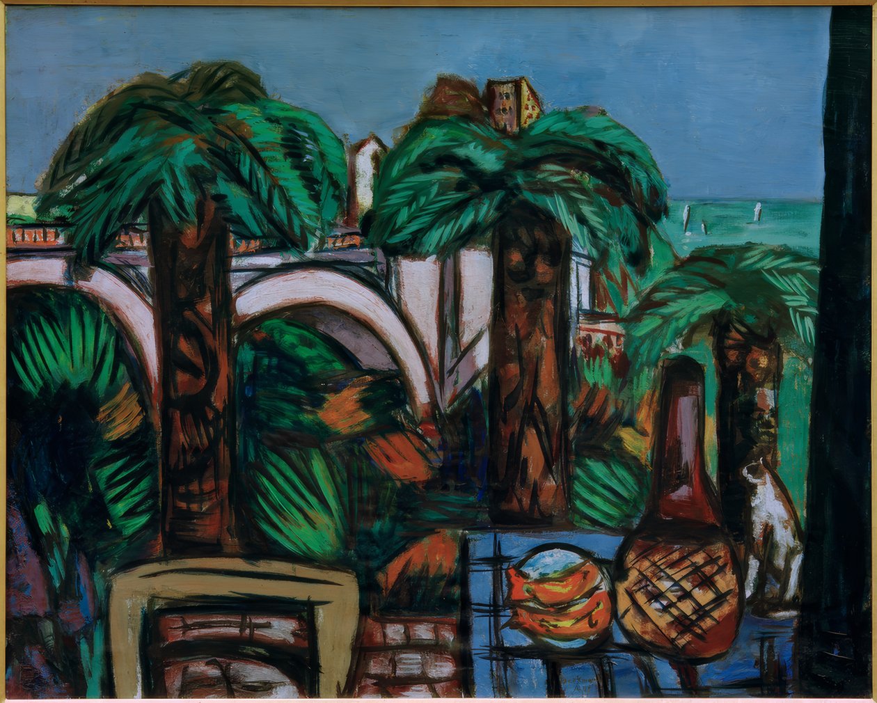 Maisema kolmella palmulla. Beaulieu tekijältä Max Beckmann